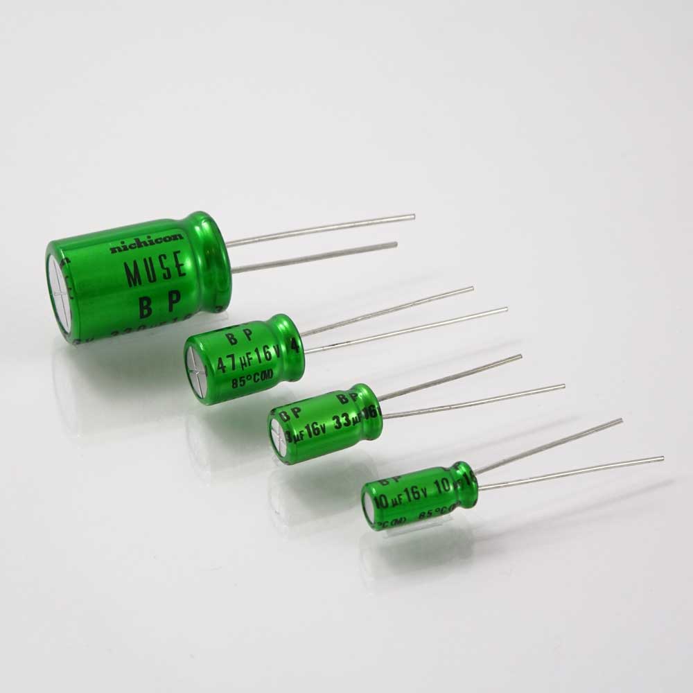 Bipolar Elko 22uF/50V für Audio, stehend, Radial, Nichicon Muse ES