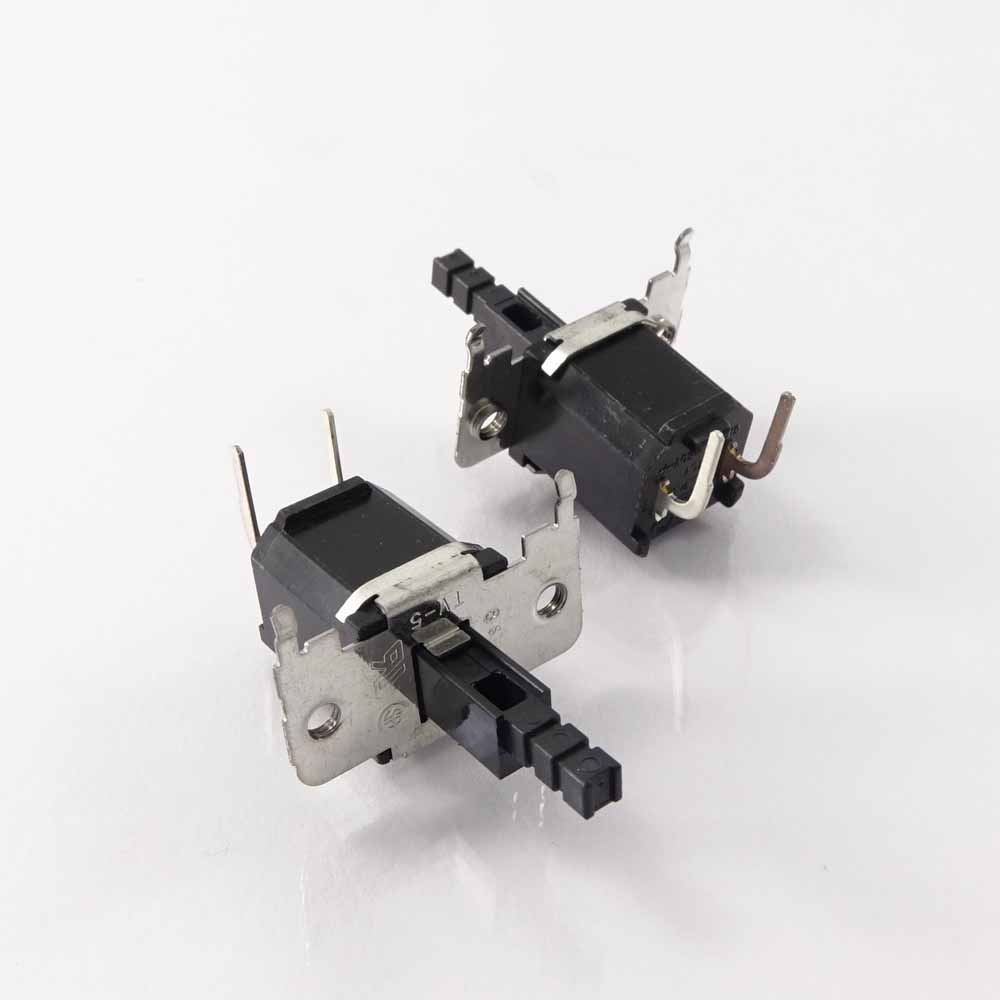 Single pole push switch, 250V/5A, solder pins, PCB
