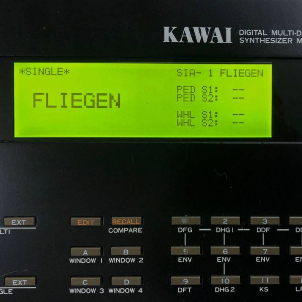 Kawai K5, K5m neues LCD Display Gelb mit Kabel
